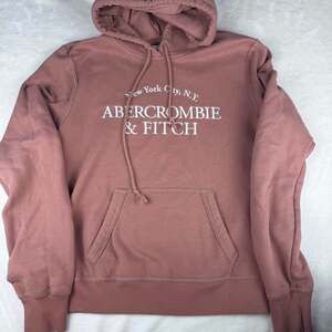 Abercrombie & Fitch Soft Collection Mauve Pink Embroidered Logo Hoodie L